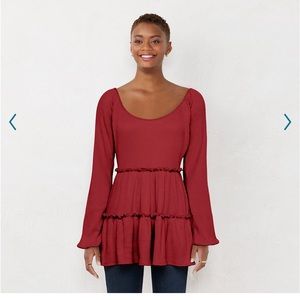Lc Lauren Conrad tunic tiered blouse